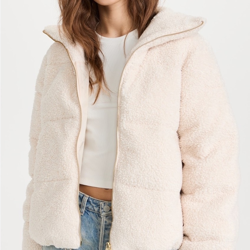 Varley Cream Teddy Jacket
